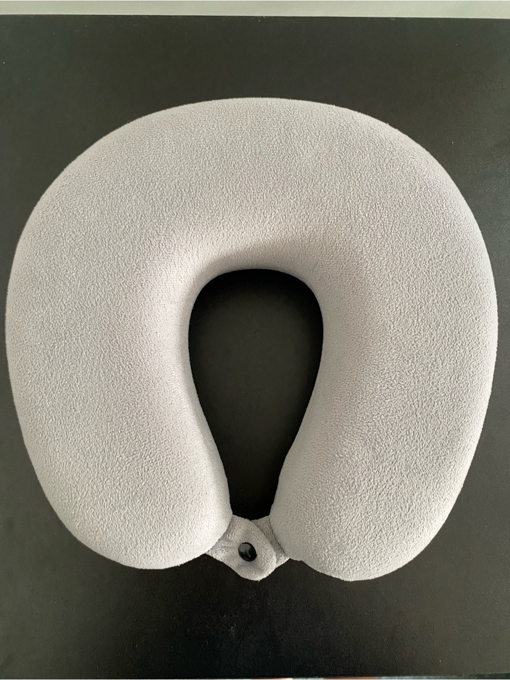 Grey Memory Foam Travel Neck Pillow - Comfortable Support